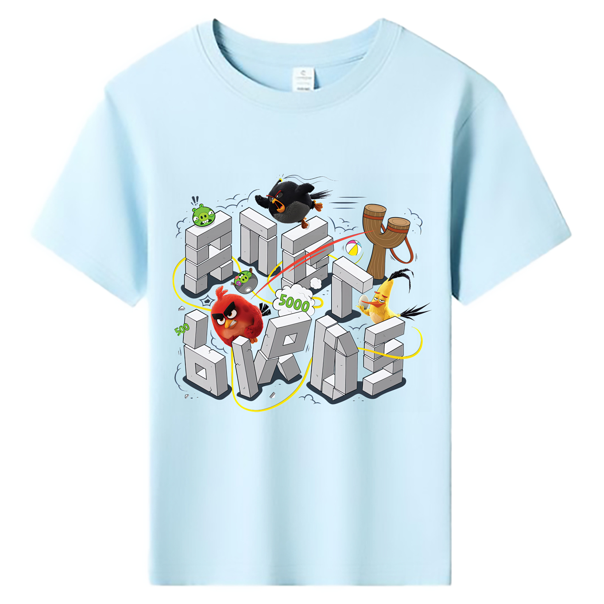 （画像用） Angry Birds アングリーバード 綿100％キッズTシャツ（フロントプリント）